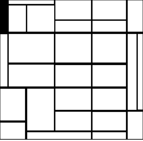 Composition A, 1923 After Piet Mondrian Coloring Page